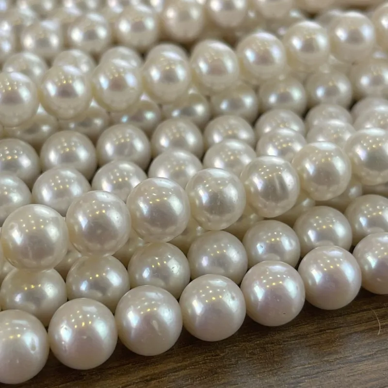 Lonjew Real Pearls 9-10mm AA+ Grade Quality Approx 47 Pcs One Strand — photo 12