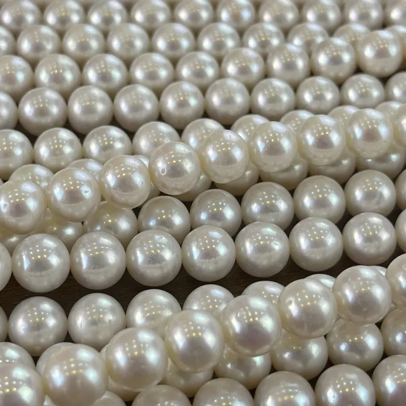 Lonjew Real Pearls 9-10mm AA+ Grade Quality Approx 47 Pcs One Strand — photo 14