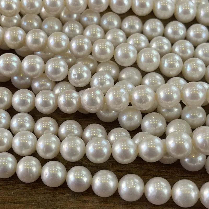 Lonjew Real Pearls 9-10mm AA+ Grade Quality Approx 47 Pcs One Strand — photo 15