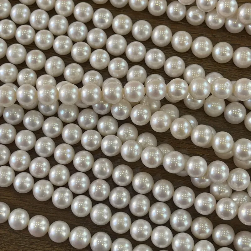 Lonjew Real Pearls 9-10mm AA+ Grade Quality Approx 47 Pcs One Strand — photo 16