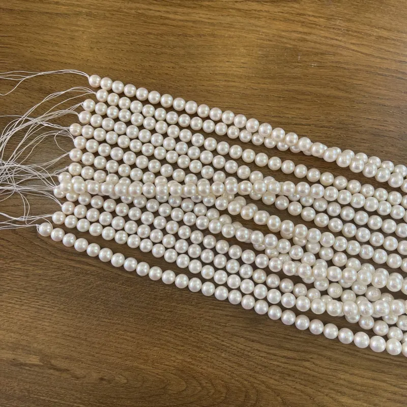 Lonjew Real Pearls 9-10mm AA+ Grade Quality Approx 47 Pcs One Strand — photo 17