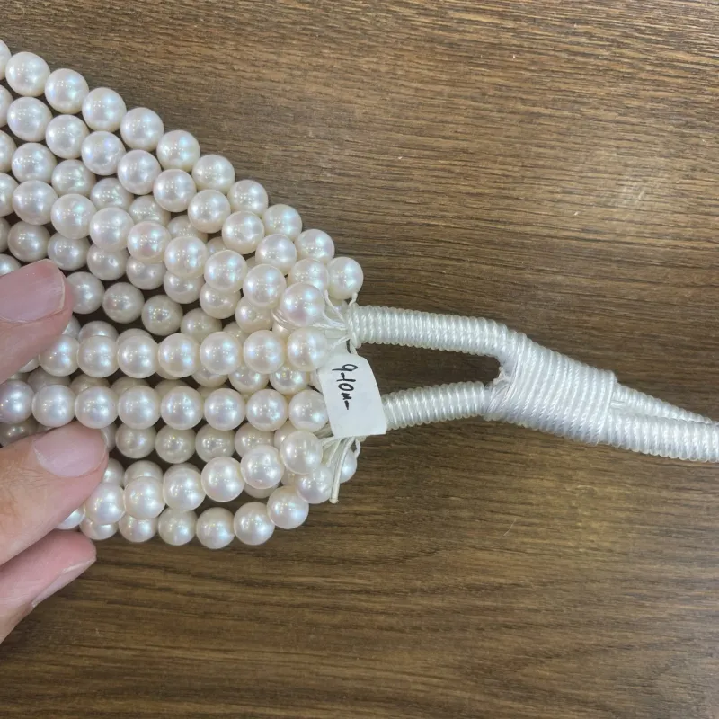 Lonjew Real Pearls 9-10mm AA+ Grade Quality Approx 47 Pcs One Strand — photo 24