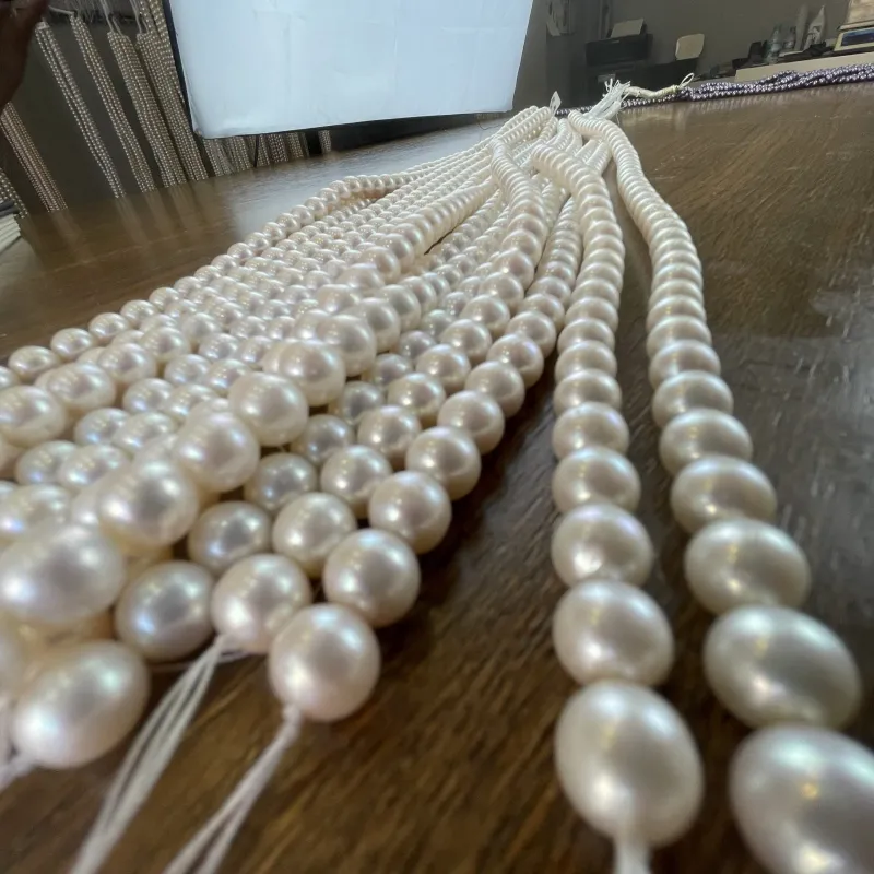 Lonjew Real Pearls 9-10mm AA+ Grade Quality Approx 47 Pcs One Strand 3