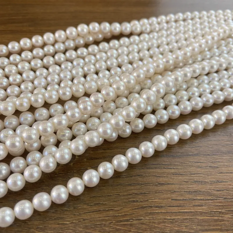 Lonjew Real Pearls 9-10mm AA+ Grade Quality Approx 47 Pcs One Strand 6