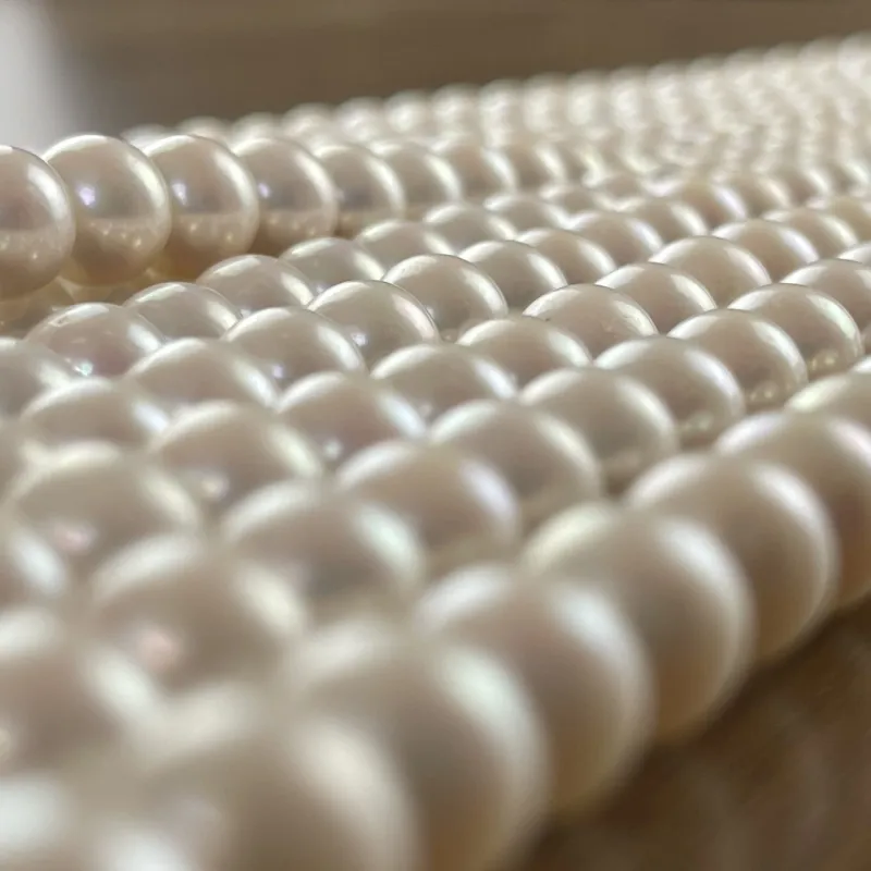 Lonjew Real Pearls 9-10mm AAA Grade Quality Approx 47 Pcs One Strand GP200 — photo 11