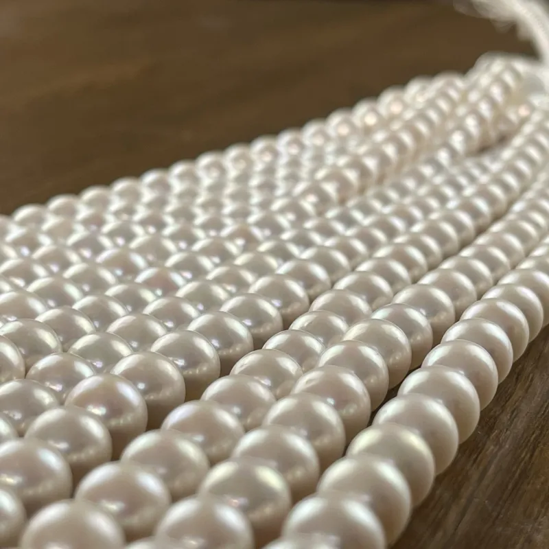 Lonjew Real Pearls 9-10mm AAA Grade Quality Approx 47 Pcs One Strand GP200 8