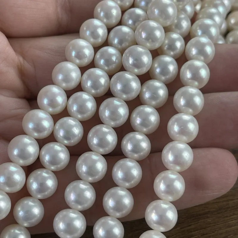 Lonjew Real Pearls 9-10mm AAA Grade Quality Approx 47 Pcs One Strand GP200