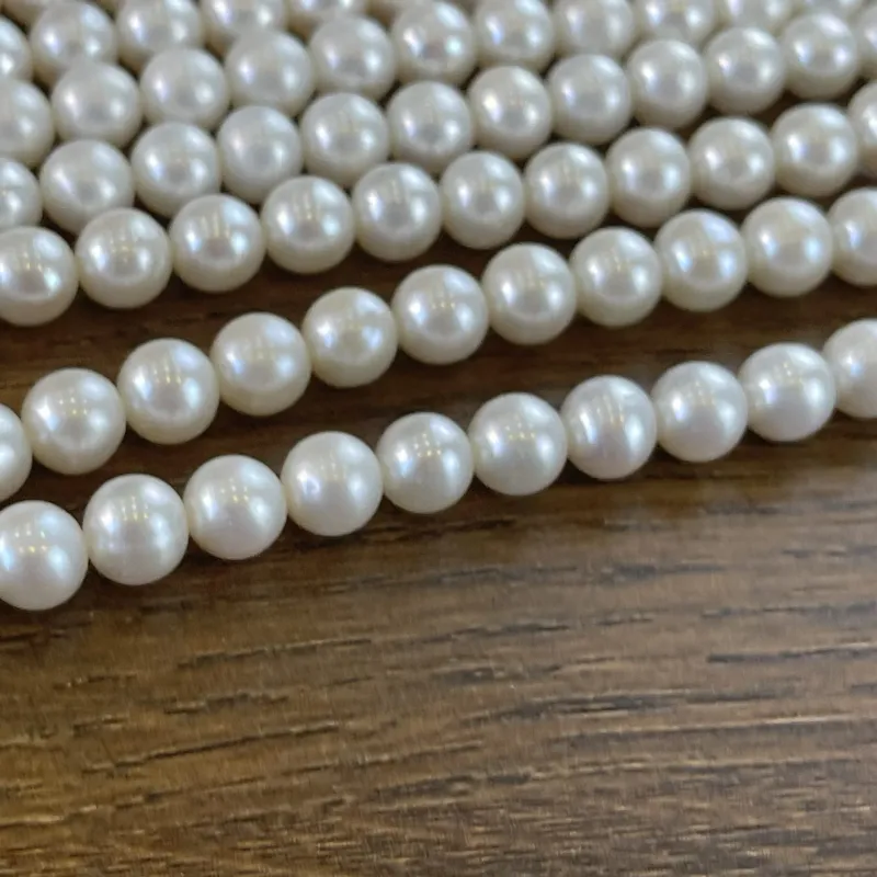 Lonjew Real Pearls 8-8.5mm AA+ Grade Quality Approx 50 Pcs One Strand RS150 8