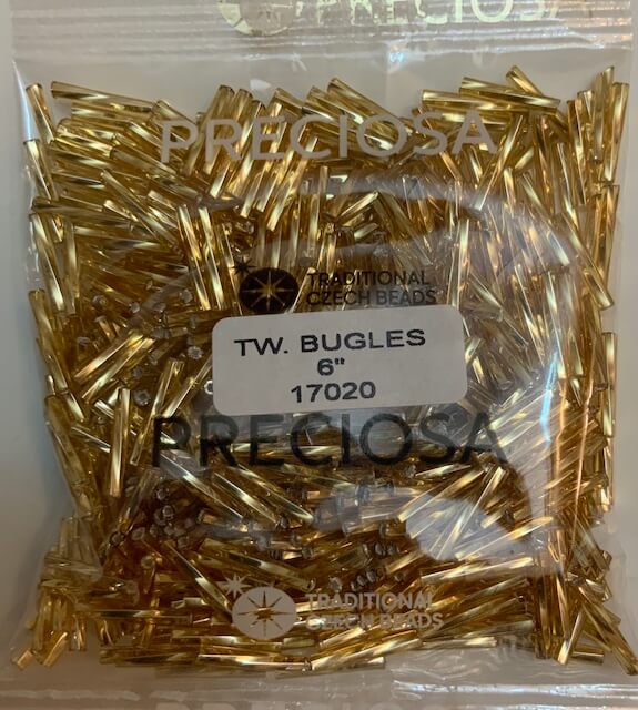 Preciosa Internally Twisted Bugles Beads 17020 6" 3.5 Oz