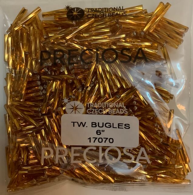 Preciosa Internally Twisted Bugles Beads 17070 6" 3.5 Oz