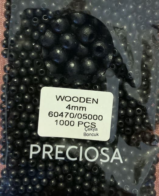 Preciosa Wooden Beads 60470-05000 5mm 50 Pcs