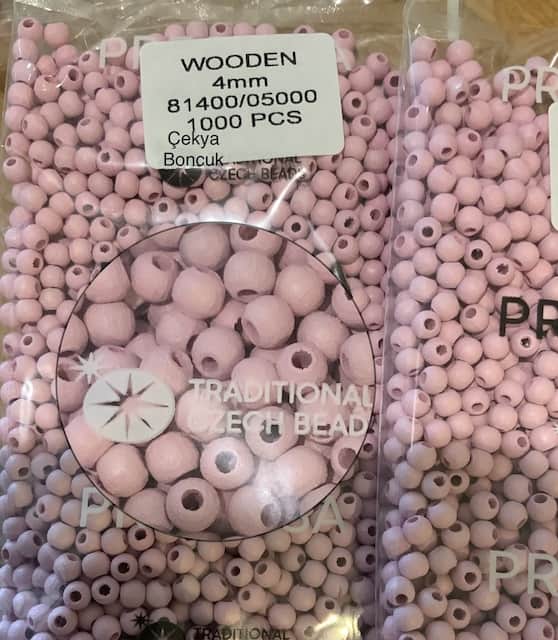 Preciosa Wooden Beads 81400-05000 4mm 50 Pcs
