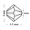Preciosa Crystal Beads 4 mm 70040 Indian Pink 57 Pcs Pyramid - Image 5