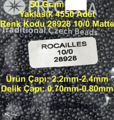 Preciosa Round Seed Beads 28928 10/0 3.5 Oz Matte