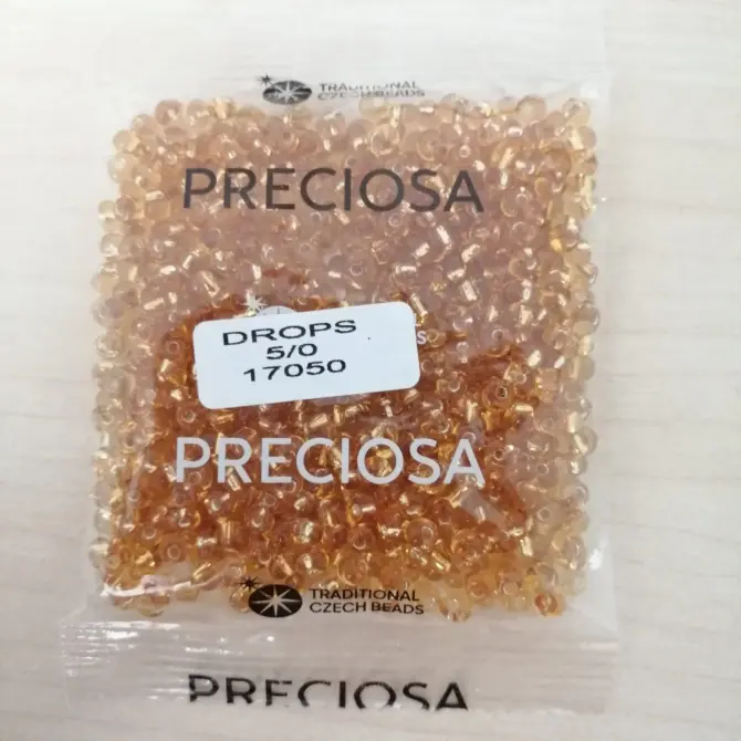 Preciosa Drops Beads 17050 5/0  3.5 Oz