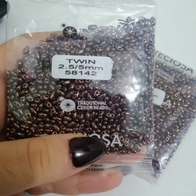 Preciosa Twin Beads 3.5 Oz 58142 2.5/5mm - Image 2