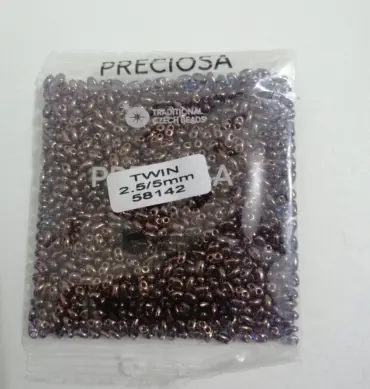 Preciosa Twin Beads 3.5 Oz 58142 2.5/5mm