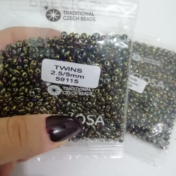Preciosa Twin Beads 3.5 Oz 59115 2.5/5mm - Image 2