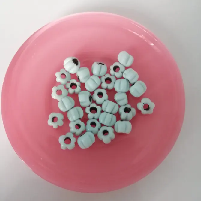 Lonjew Handmade Macaroni Glass Beads White HM1127 10Pcs 7mm - Image 2