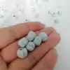 Lonjew Handmade Macaroni Glass Beads White HM1127 10Pcs 7mm - Image 4