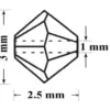Preciosa Crystal Beads 3 mm 23980 Black 110 Pcs Pyramid - Image 2