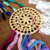 Wooden Cross Stitch Organizer with Small Needle Holder Magnet - Design6 - Image 2
