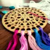 Wooden Cross Stitch Organizer with Small Needle Holder Magnet - Design6 - Image 4