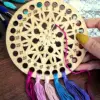 Wooden Cross Stitch Organizer with Small Needle Holder Magnet - Design6 - Image 8