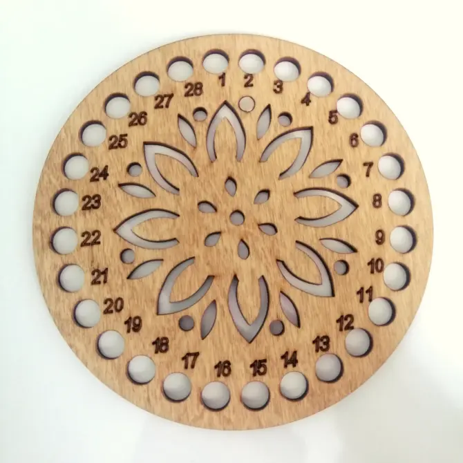 Wooden Cross Stitch Organizer with Small Needle Holder Magnet - Design12 - Image 13