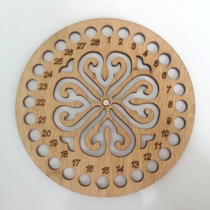 Wooden Cross Stitch Organizer with Small Needle Holder Magnet - Design7 - Image 16