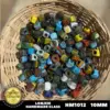 Lonjew Handmade Glass Beads Marbling Color HM1012 Square 10Pcs 10mm