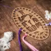 Lonjew Thread Sorter Oval Wooden Embroidery Floss Organizer Art Cute Design - Image 7