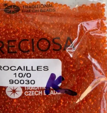 Preciosa Round Seed Beads 90030 10/0 3.5 Oz Square