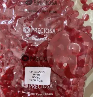Preciosa Fire Polished Beads FP 9mm 90080 100 Pcs