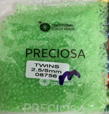 Preciosa Twin Beads 3.5 Oz 08756 2.5/5mm  Matte