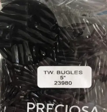 Preciosa Internally Hexagon Twisted Bugles Beads 23980 5" 3.5 Oz