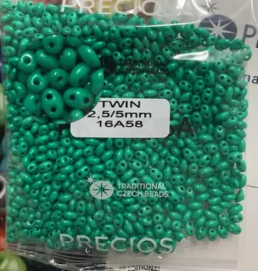 Preciosa Twin Beads 3.5 Oz 16A58 2.5/5mm