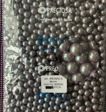 Preciosa Pearl Beads 8mm 02010-30006 100 Pcs