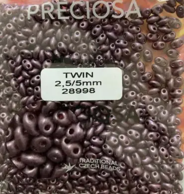 Preciosa Twin Beads 3.5 Oz 28998 2.5/5mm