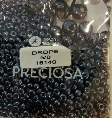 Preciosa Drops Beads 16140 5/0 3.5 Oz