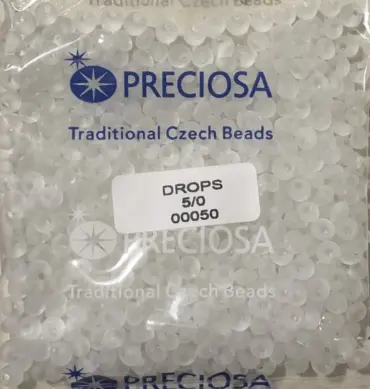Preciosa Drops Beads 00050 5/0  3.5 Oz