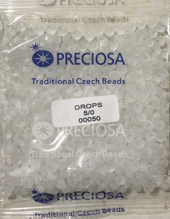 Preciosa Drops Beads 00050 5/0  3.5 Oz
