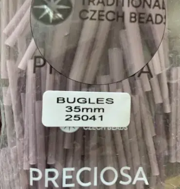 Preciosa Bugles Beads 25041 35mm 3.5 Oz