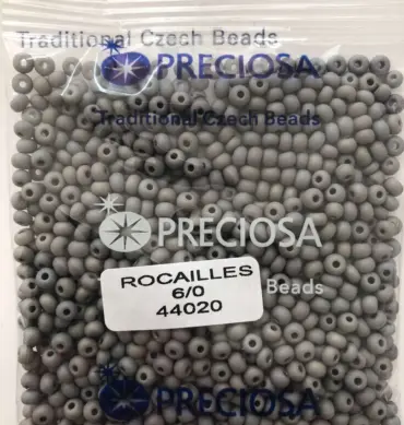 Preciosa Round Seed Beads 44020 6/0 3.5 Oz Matte