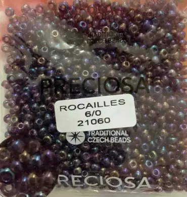 Preciosa Round Seed Beads 21060 6/0 3.5 Oz