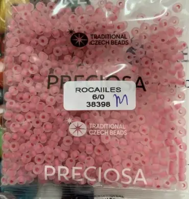Preciosa Round Seed Beads 38398 6/0 3.5 Oz Matte