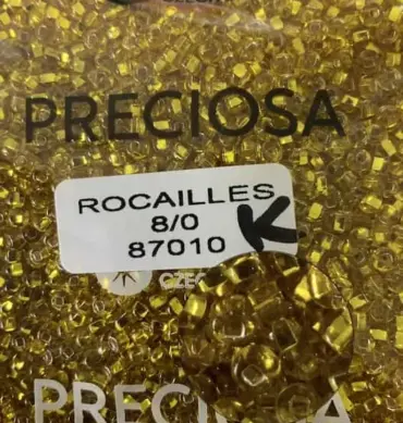 Preciosa Round Seed Beads 87010 8/0 3.5 Oz Square