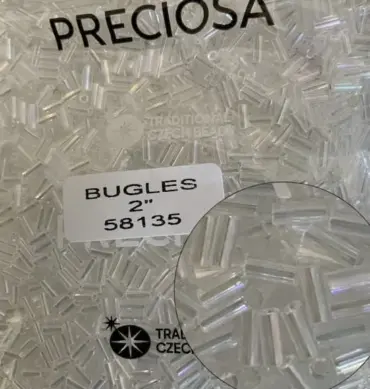Preciosa Bugles Beads 58135 2" 3.5 Oz