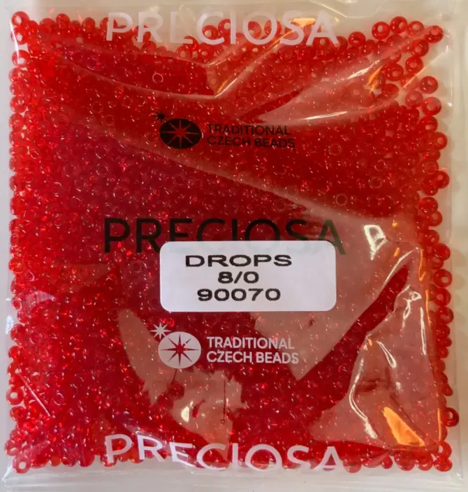 Preciosa Drops Beads 90070 8/0 3.5 Oz
