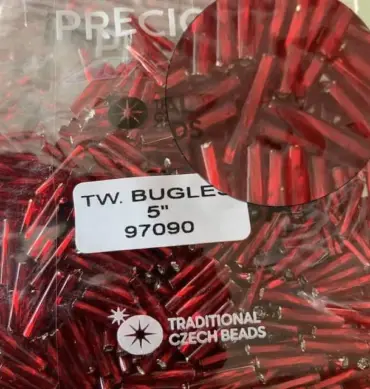 Preciosa Internally Twisted Bugles Beads 97090 5" 3.5 Oz